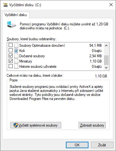 Vyčištění disku ve Windows 11
