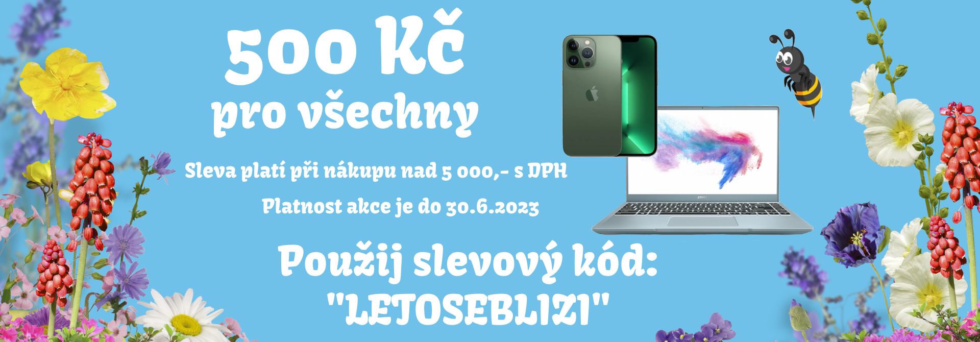 Sleva na notebooky, počítače a telefony