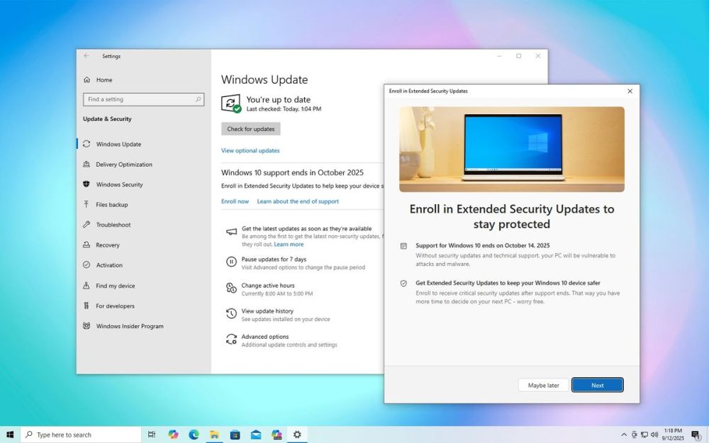 Windows 10 ESU zdarma