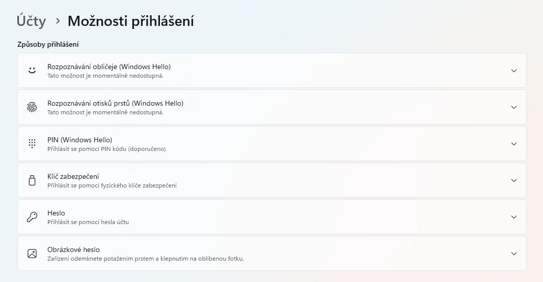 Jak změnit heslo ve Windows 11